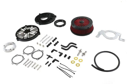 Wyatt Gatling Extreme Billet Air Cleaner Kit Luxe Style with Chrome Finish – Fits Harley Davidson FXD 1999-2008 by Wyatt Gatling