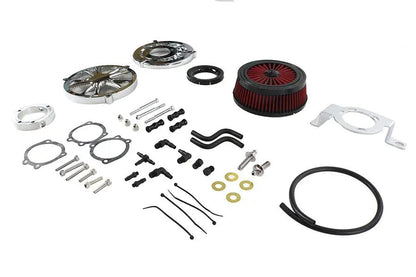Wyatt Gatling E14-0242LU Extreme Billet Air Cleaner Kit Luxe Style Chrome for Harley Davidson FXD by Wyatt Gatling