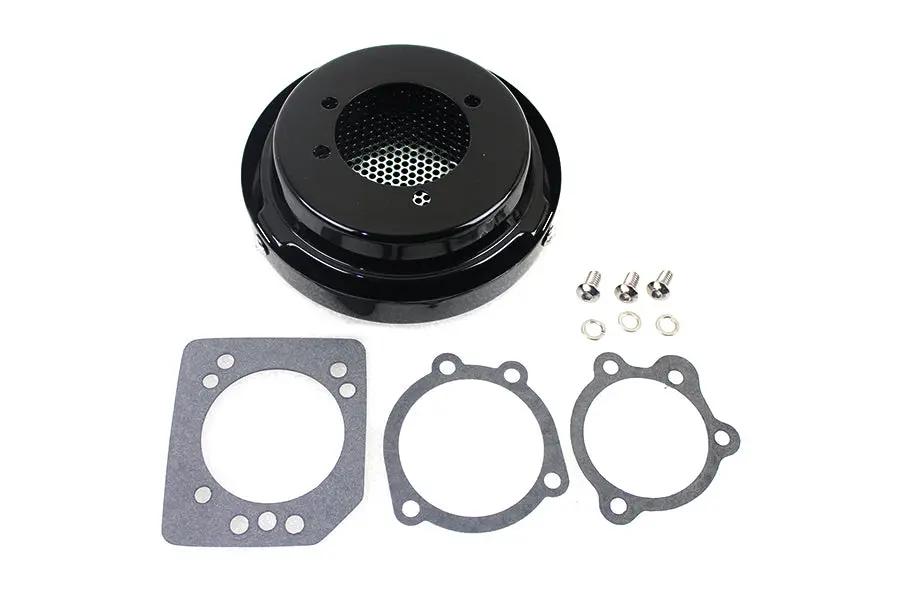 Wyatt Gatling Black Drilled CV Air Cleaner with Hardware for Harley Davidson XL Models - Part 13407VB by Wyatt Gatling