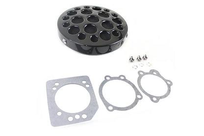 Wyatt Gatling Black Drilled CV Air Cleaner with Hardware for Harley Davidson XL Models - Part 13407VB by Wyatt Gatling