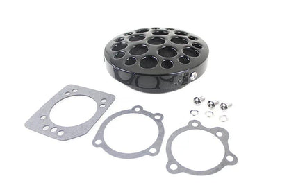 Wyatt Gatling Black Drilled CV Air Cleaner with Hardware for Harley Davidson XL Models - Part 13407VB by Wyatt Gatling