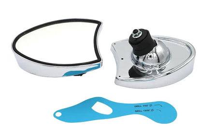 Wyatt Gatling Chrome Touring Style Mirror Set for Harley Davidson FLHT (1996-2005) by Wyatt Gatling
