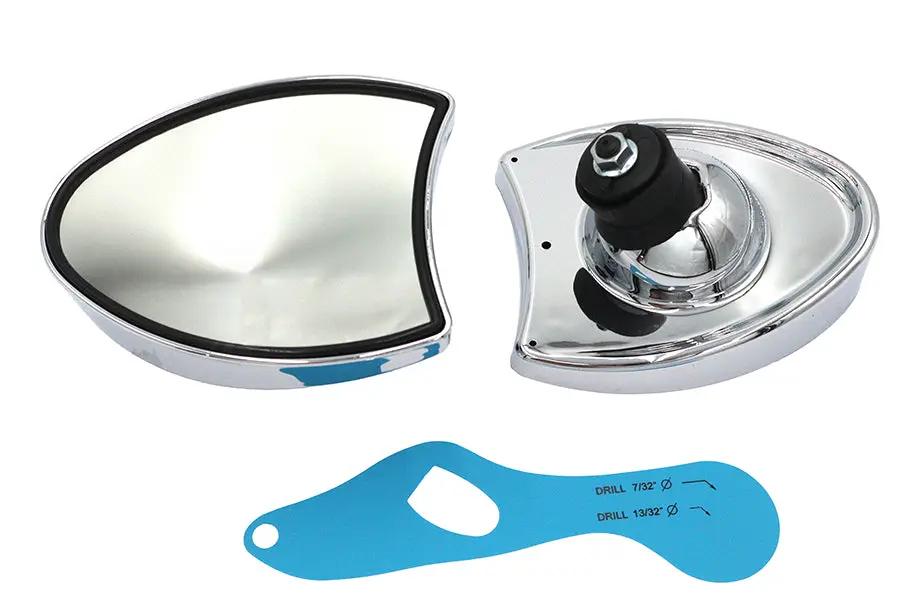 Wyatt Gatling Chrome Touring Style Mirror Set for Harley Davidson FLHT (1996-2005) by Wyatt Gatling