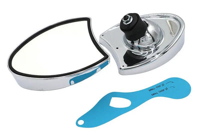 Wyatt Gatling Chrome Touring Style Mirror Set for Harley Davidson FLHT (1996-2005) by Wyatt Gatling