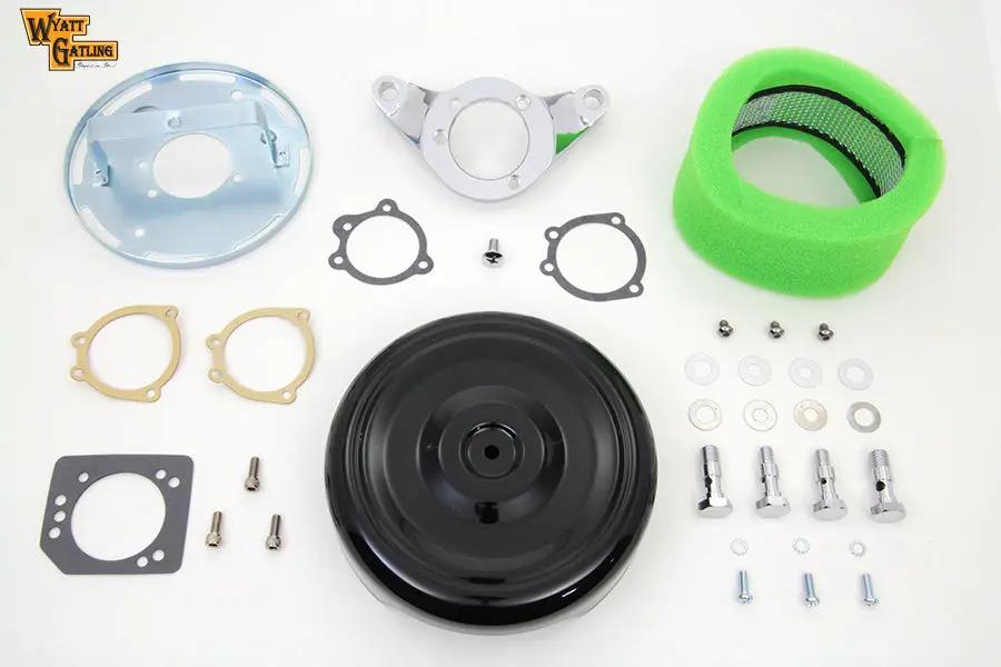 V-Twin Black Wyatt Gatling Air Cleaner Assembly for Harley Davidson FXST (1993-2002) by V-Twin