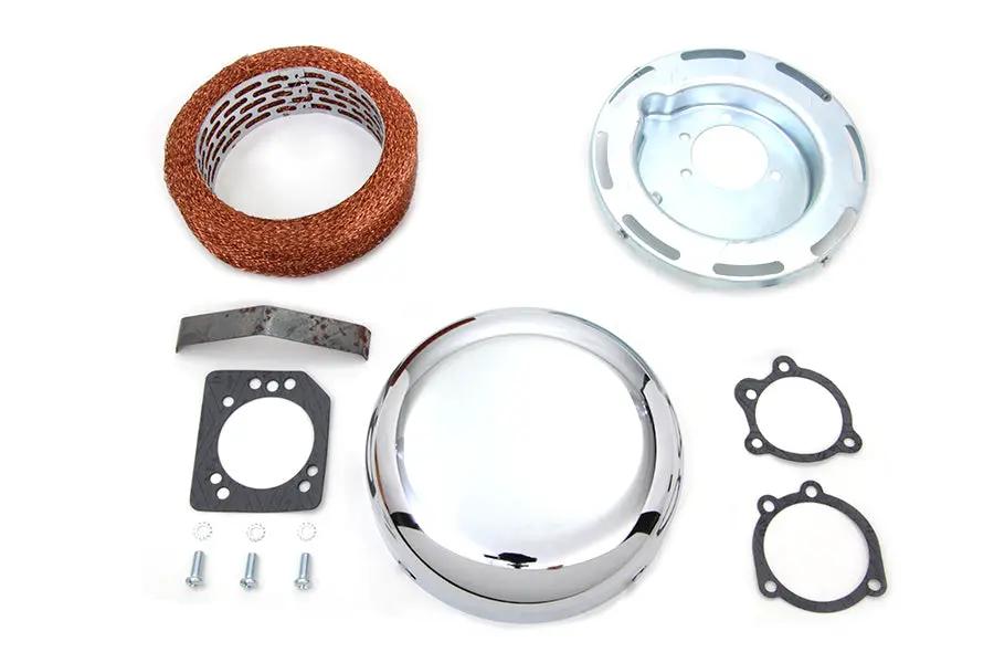 Wyatt Gatling 7 Inch Round Air Cleaner Assembly Chrome for Harley Davidson FL Models by Wyatt Gatling