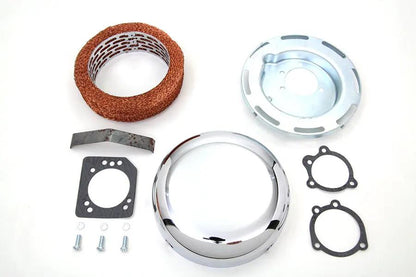 Wyatt Gatling 7 Inch Round Air Cleaner Assembly Chrome for Harley Davidson FL Models by Wyatt Gatling