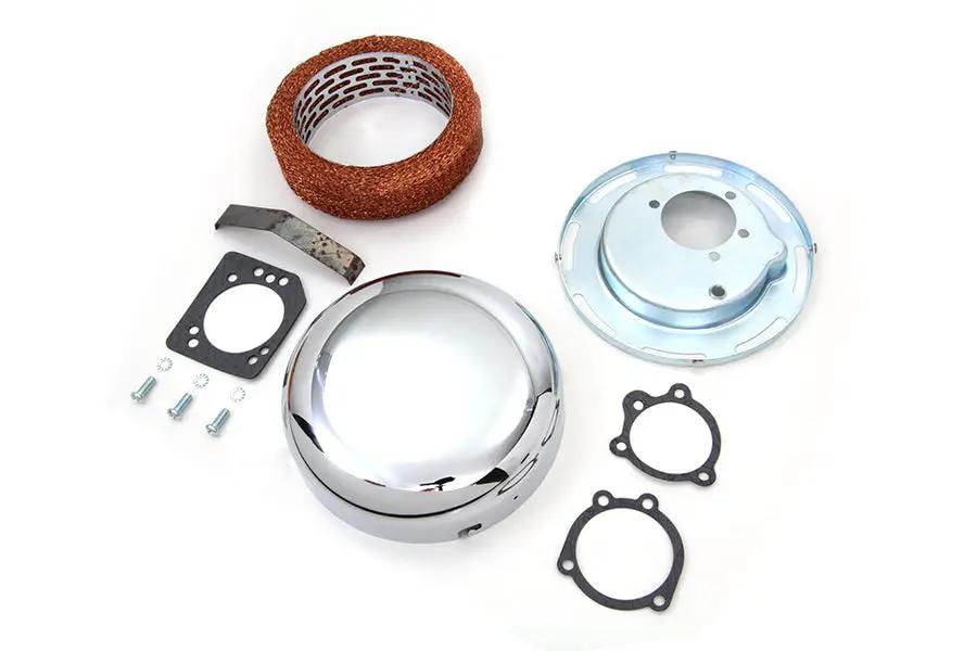 Wyatt Gatling 7 Inch Round Air Cleaner Assembly Chrome for Harley Davidson FL Models by Wyatt Gatling