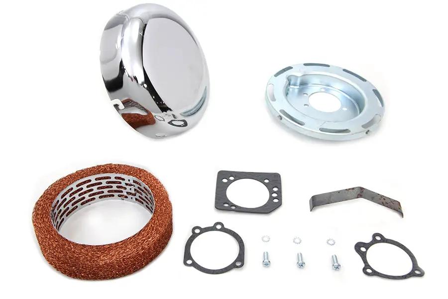 Wyatt Gatling 7 Inch Round Air Cleaner Assembly Chrome for Harley Davidson FL Models by Wyatt Gatling