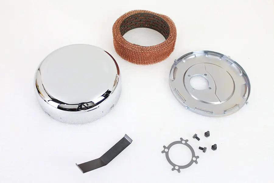 Wyatt Gatling Chrome Linkert J-Slot Air Cleaner Assembly for Harley Davidson FL 1941-1950 by Wyatt Gatling