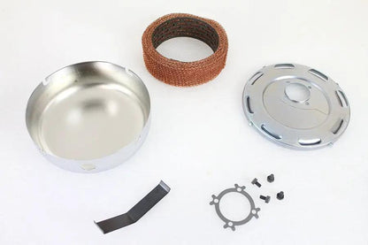 Wyatt Gatling Chrome Linkert J-Slot Air Cleaner Assembly for Harley Davidson FL 1941-1950 by Wyatt Gatling