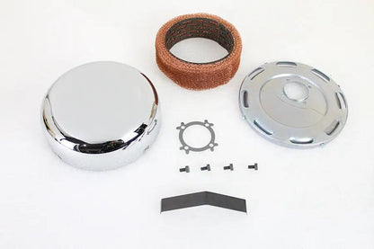 Wyatt Gatling Chrome Linkert J-Slot Air Cleaner Assembly for Harley Davidson FL 1941-1950 by Wyatt Gatling