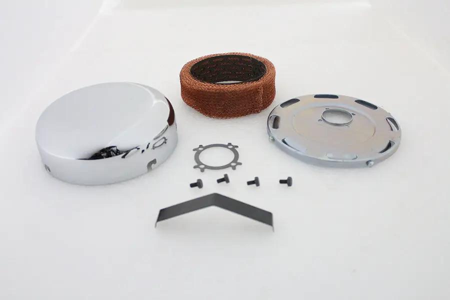 Wyatt Gatling Chrome Linkert J-Slot Air Cleaner Assembly for Harley Davidson FL 1941-1950 by Wyatt Gatling