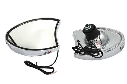 Wyatt Gatling Fairing Mirror Set Chrome for Harley Davidson FLHT - Part 270973 by Wyatt Gatling