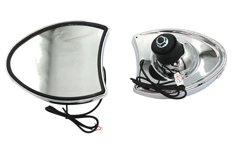 Wyatt Gatling Fairing Mirror Set Chrome for Harley Davidson FLHT - Part 270973 by Wyatt Gatling