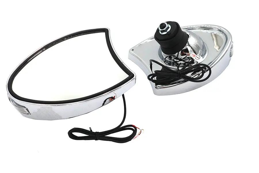 Wyatt Gatling Fairing Mirror Set Chrome for Harley Davidson FLHT - Part 270973 by Wyatt Gatling