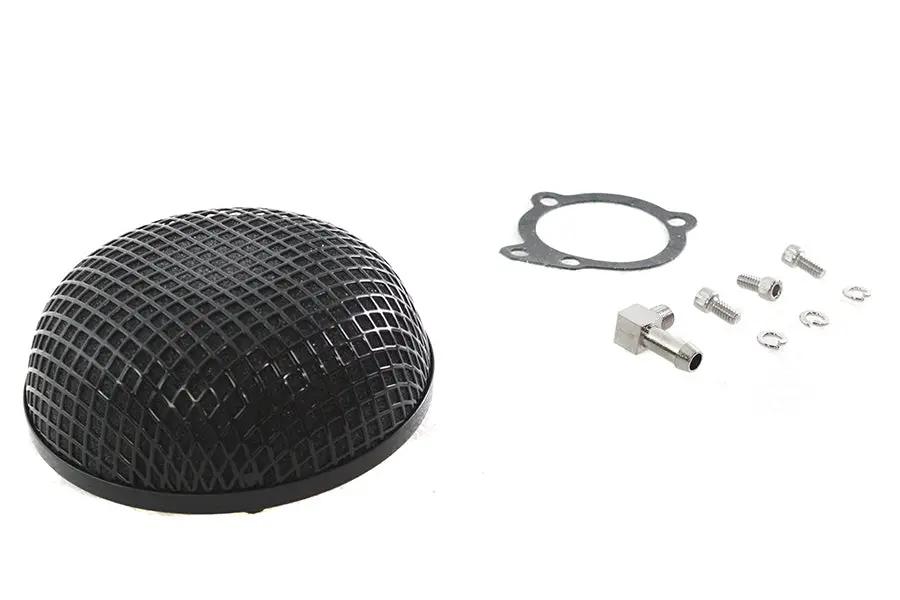 Wyatt Gatling Round Mesh Air Cleaner Black for 1-7/8 inch Carburetors by Wyatt Gatling