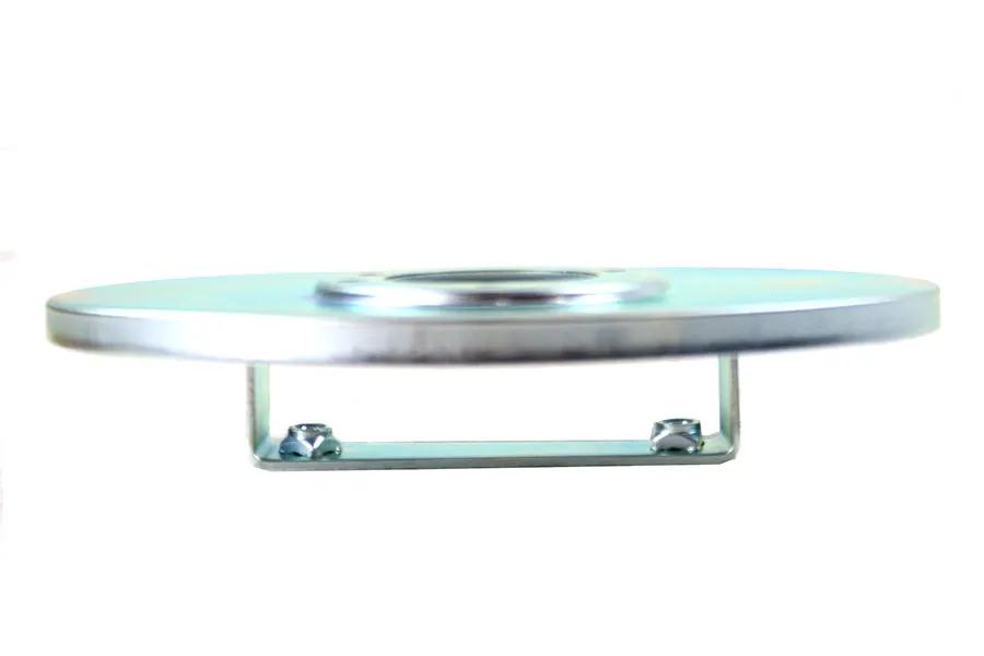 V-Twin Shorty Oval Air Cleaner Backing Plate with Zinc Finish for S&S, OKO, and Ultima R-2 Carbs - Part 19386S by V-Twin