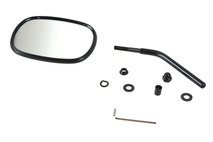 V-Twin 70215B Black Rectangular Mirror for Harley Davidson Motorcycles by V-Twin