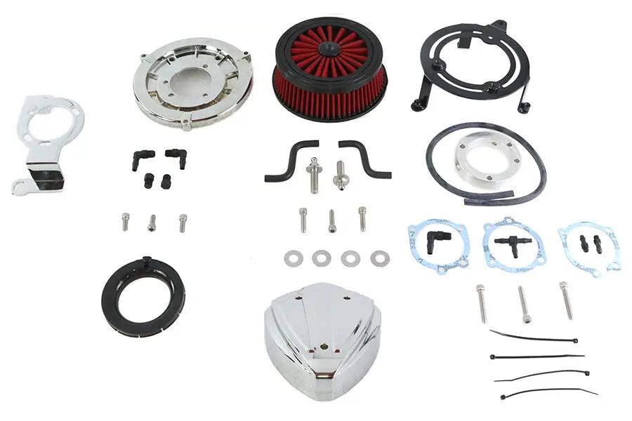 Wyatt Gatling Siren Air Cleaner Assembly Chrome for Harley Davidson FXST (1999-2008) by Wyatt Gatling