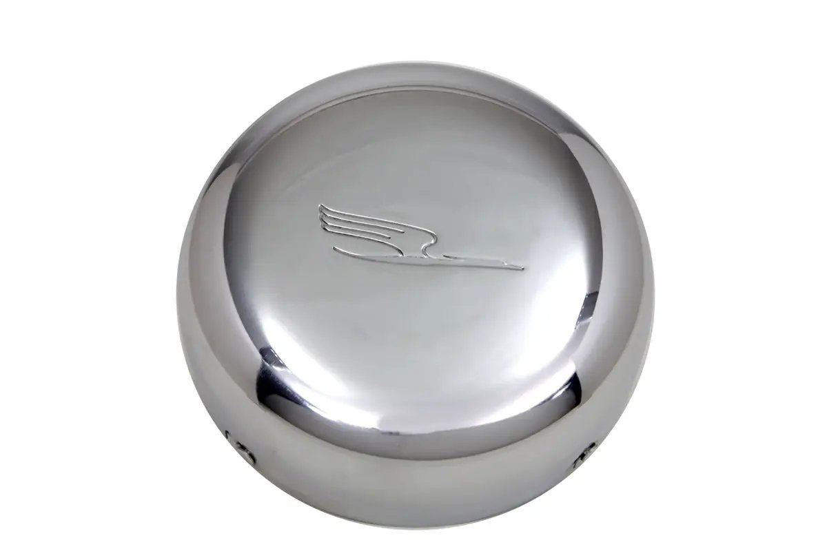 V-Twin 7 Inch Linkert Bird J-Slot Style Chrome Air Cleaner Assembly Kit by V-Twin