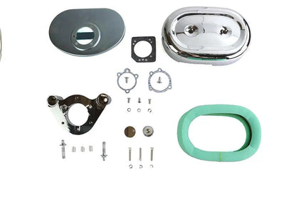 V-Twin Retro Oval Air Cleaner Assembly Chrome for Harley Davidson FLT (2017-2026) by V-Twin