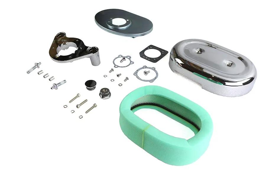 V-Twin Retro Oval Air Cleaner Assembly Chrome for Harley Davidson FLT (2017-2026) by V-Twin