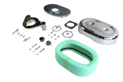 V-Twin Retro Oval Air Cleaner Assembly Chrome for Harley Davidson FLT (2017-2026) by V-Twin