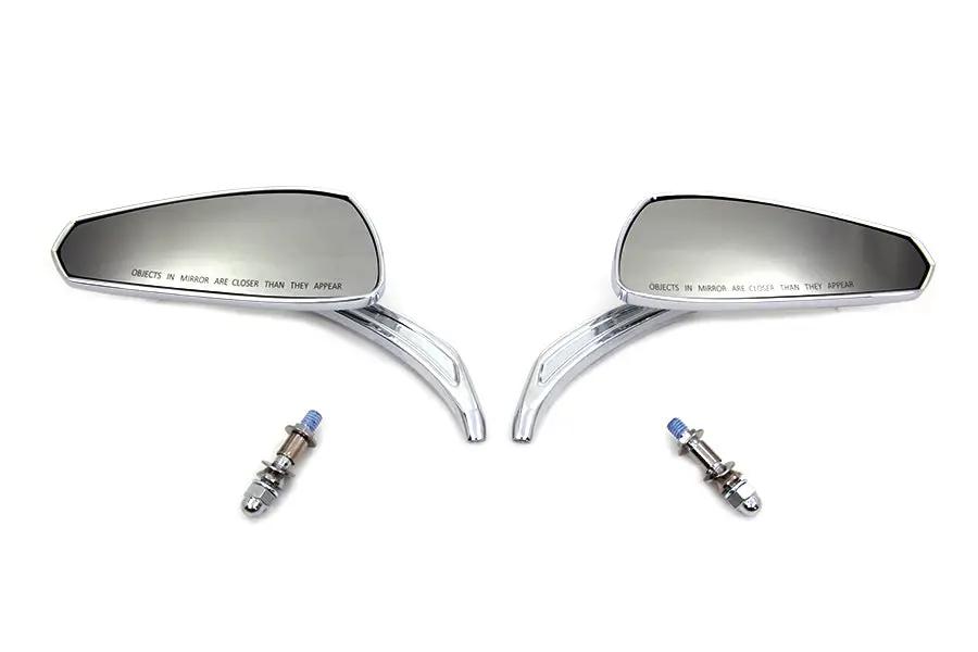 Wyatt Gatling M60-6389C Chrome Tribal Teardrop Mirrors with Billet Stems for Harley Davidson (1982-1991 Models) by Wyatt Gatling
