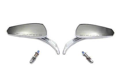 Wyatt Gatling M60-6389C Chrome Tribal Teardrop Mirrors with Billet Stems for Harley Davidson (1982-1991 Models) by Wyatt Gatling