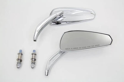 Wyatt Gatling M60-6389C Chrome Tribal Teardrop Mirrors with Billet Stems for Harley Davidson (1982-1991 Models) by Wyatt Gatling