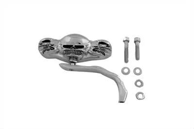 Wyatt Gatling 3 Skull Mirror with Billet Worm Stem for Harley Davidson 1965-1974 by Wyatt Gatling