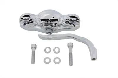 Wyatt Gatling 3 Skull Mirror with Billet Worm Stem for Harley Davidson 1965-1974 by Wyatt Gatling