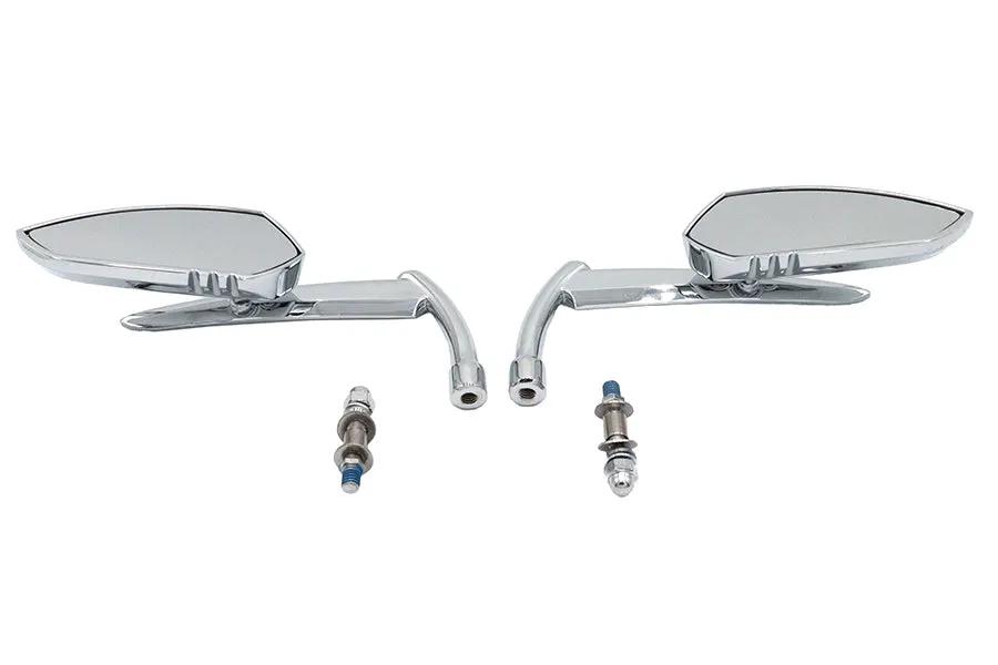 Wyatt Gatling M60-6343C Teardrop Apache Style Chrome Mirror Set with Offset Stem for Harley Davidson by Wyatt Gatling