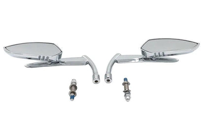 Wyatt Gatling M60-6343C Teardrop Apache Style Chrome Mirror Set with Offset Stem for Harley Davidson by Wyatt Gatling