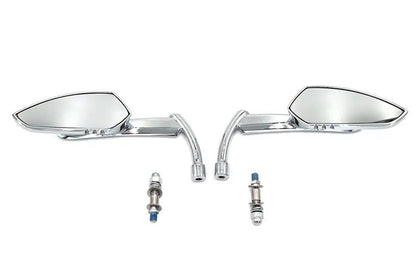 Wyatt Gatling M60-6343C Teardrop Apache Style Chrome Mirror Set with Offset Stem for Harley Davidson by Wyatt Gatling