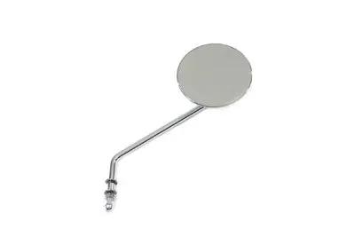 Harley Davidson 1965-1974 Stainless Steel Round Mirror with Threaded Handlebar Mount by V-Twin