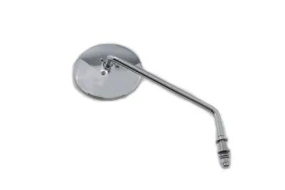 Harley Davidson 1965-1974 Stainless Steel Round Mirror with Threaded Handlebar Mount by V-Twin