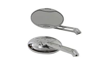 Wyatt Gatling Chrome Oval Mirror Set for Harley Davidson (Part KA101L2) by Wyatt Gatling