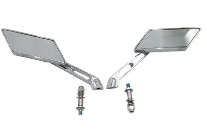 Wyatt Gatling AS12L12 Chrome Parallelogram Mirror Set with 5 Inch Billet Stems for Harley Davidson by Wyatt Gatling