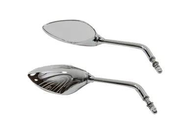 Wyatt Gatling Lazer Wing Mirror Set Chrome for Harley Davidson 1965-1974 by Wyatt Gatling