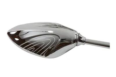 Wyatt Gatling Lazer Wing Mirror Set Chrome for Harley Davidson 1965-1974 by Wyatt Gatling