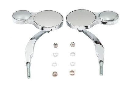 Wyatt Gatling Split Vision Round Mirror Set for Harley Davidson (Part #76885) by Wyatt Gatling