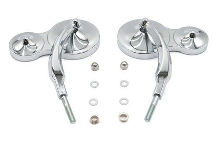 Wyatt Gatling Split Vision Round Mirror Set for Harley Davidson (Part #76885) by Wyatt Gatling