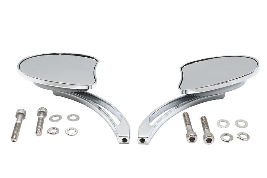 Wyatt Gatling Mini Tapered Mirror Set with Long Slotted Stem for Harley Davidson 1965-1974 by Wyatt Gatling