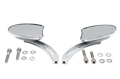 Wyatt Gatling Mini Tapered Mirror Set with Long Slotted Stem for Harley Davidson 1965-1974 by Wyatt Gatling