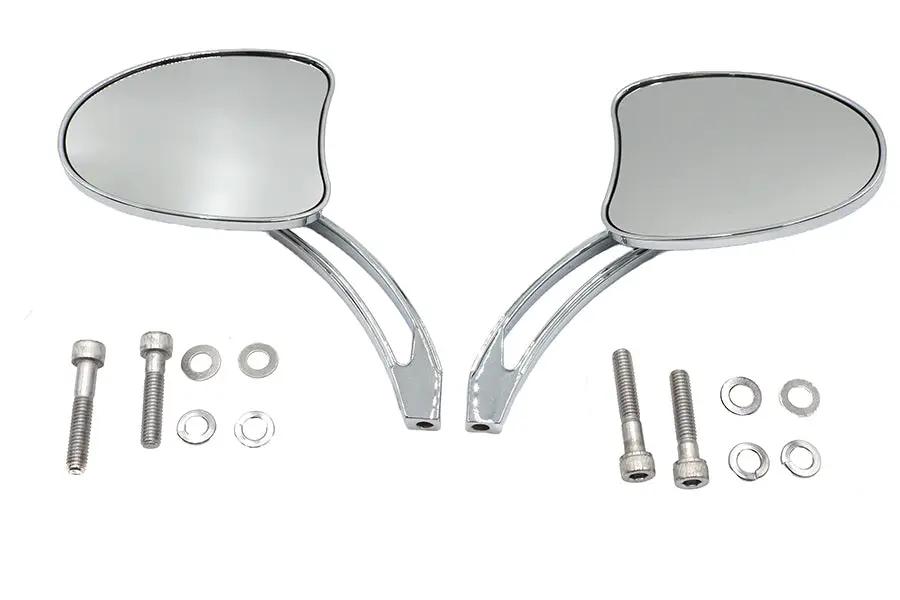 Wyatt Gatling Mini Tapered Mirror Set with Long Slotted Stem for Harley Davidson 1965-1974 by Wyatt Gatling
