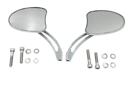 Wyatt Gatling Mini Tapered Mirror Set with Long Slotted Stem for Harley Davidson 1965-1974 by Wyatt Gatling