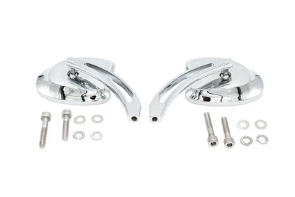 Wyatt Gatling Mini Tapered Mirror Set with Long Slotted Stem for Harley Davidson 1965-1974 by Wyatt Gatling