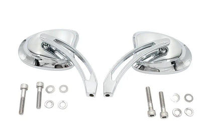 Wyatt Gatling Mini Tapered Mirror Set with Long Slotted Stem for Harley Davidson 1965-1974 by Wyatt Gatling